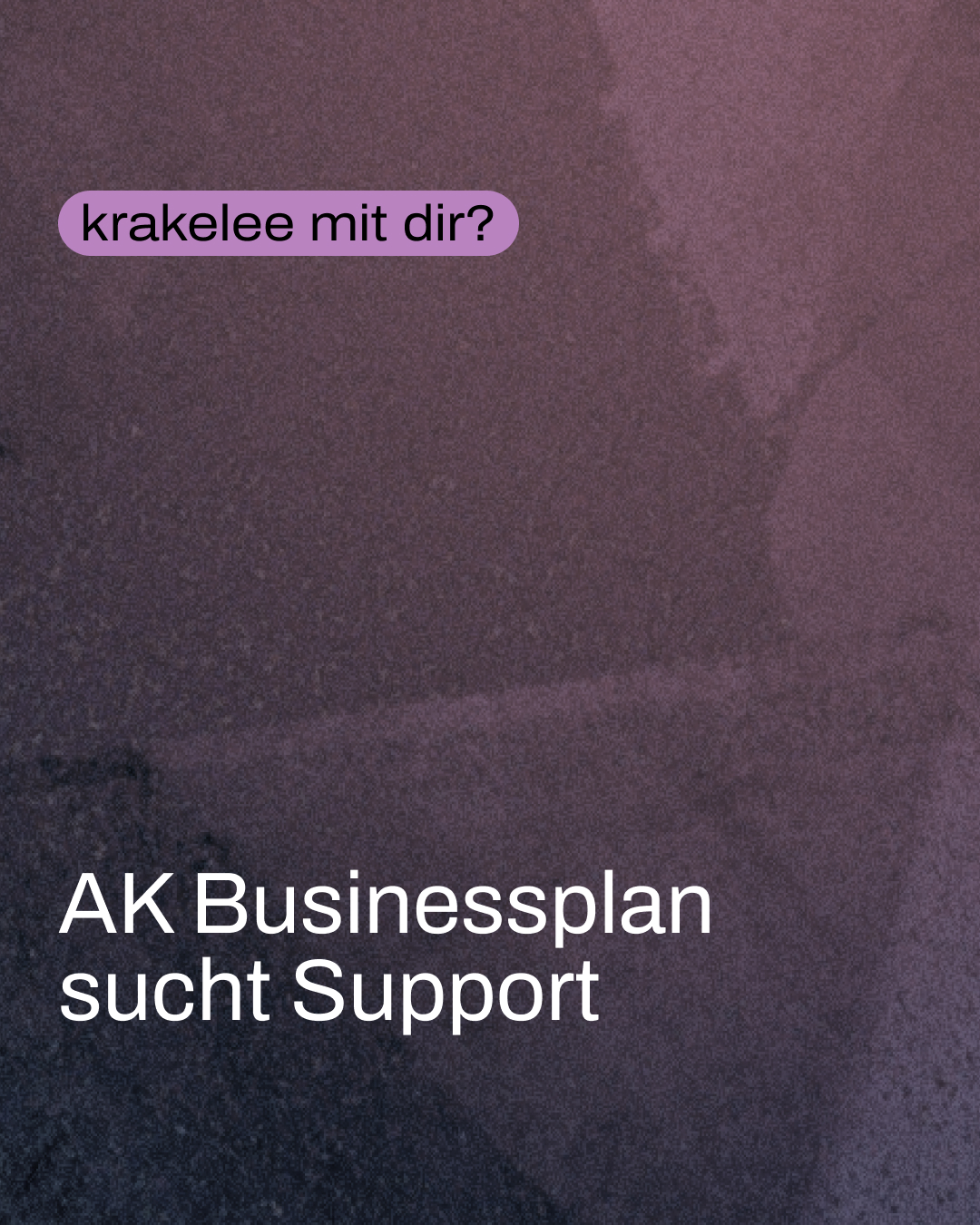 Buisnessplan sucht Support